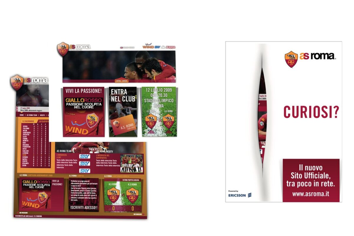 AS Roma & Ericsson: web design e comunicazione di lancio per un grande club