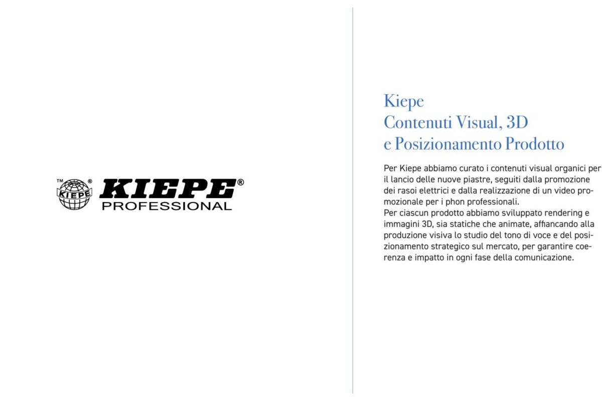 Kiepe: comunicazione per il lancio di nuovi prodotti haircare professionali