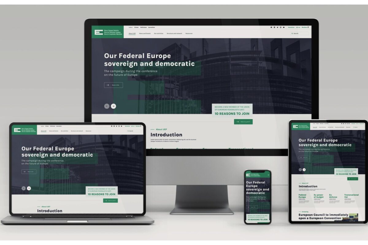 Union of European Federalists: web design per un’associazione europea