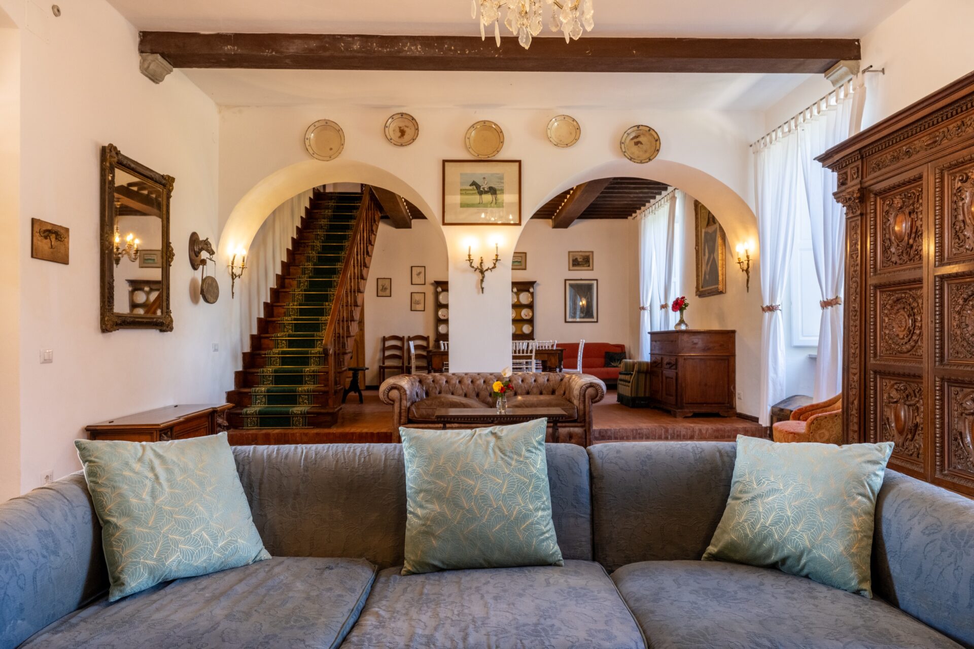Salone della villa di Tenuta I Mandorli fotografato per il nuovo sito