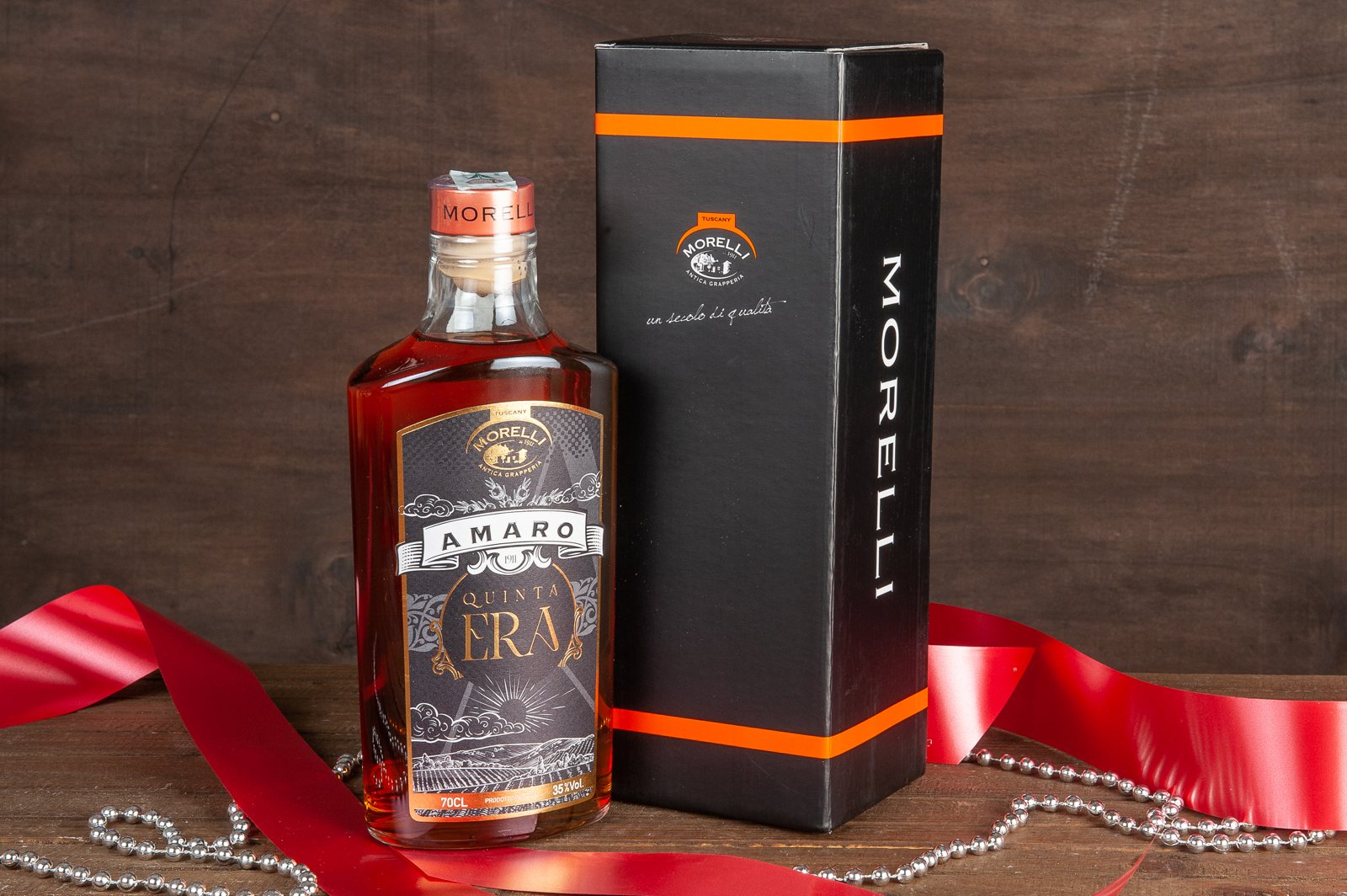Confezione regalo dell'Amaro Quinta Era Morelli