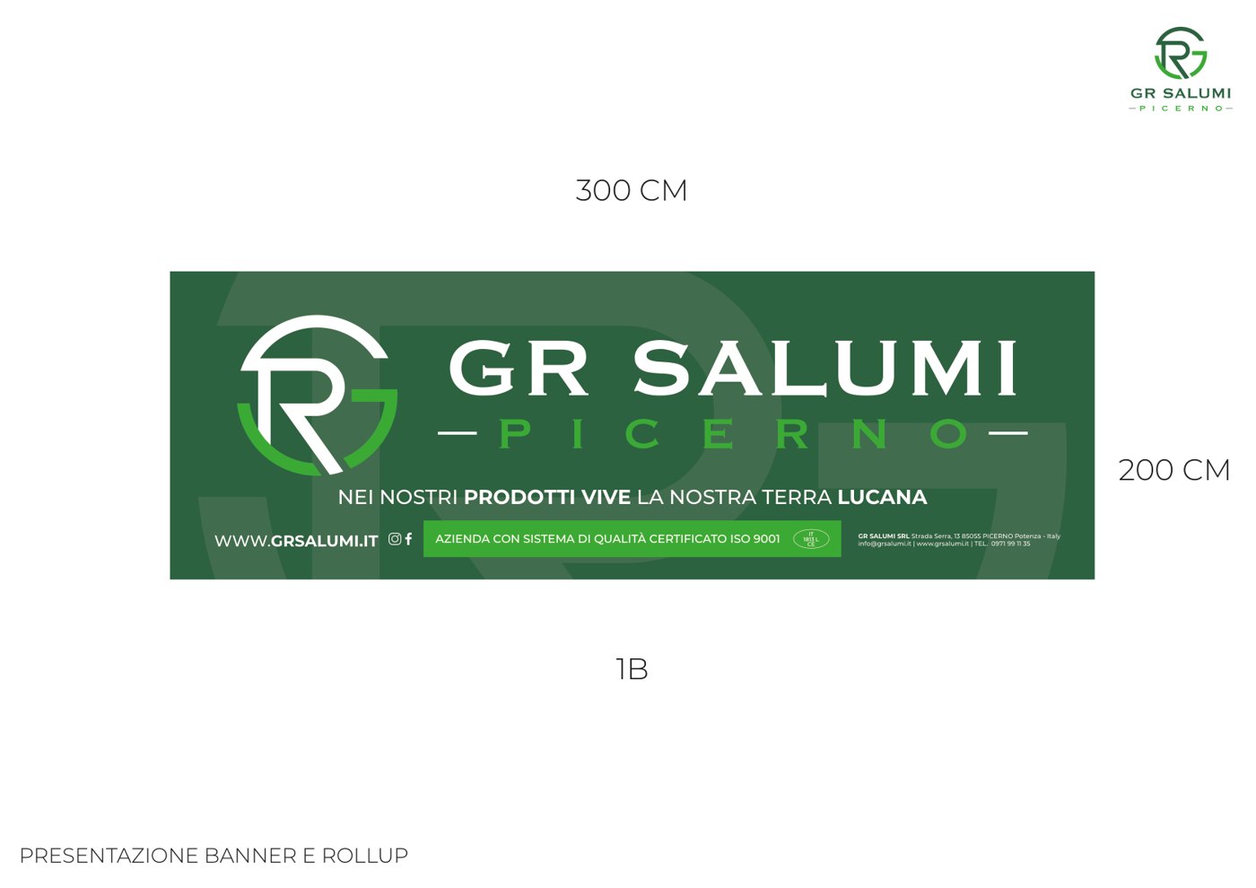 Banner GR Salumi con la nuova immagine coordinata