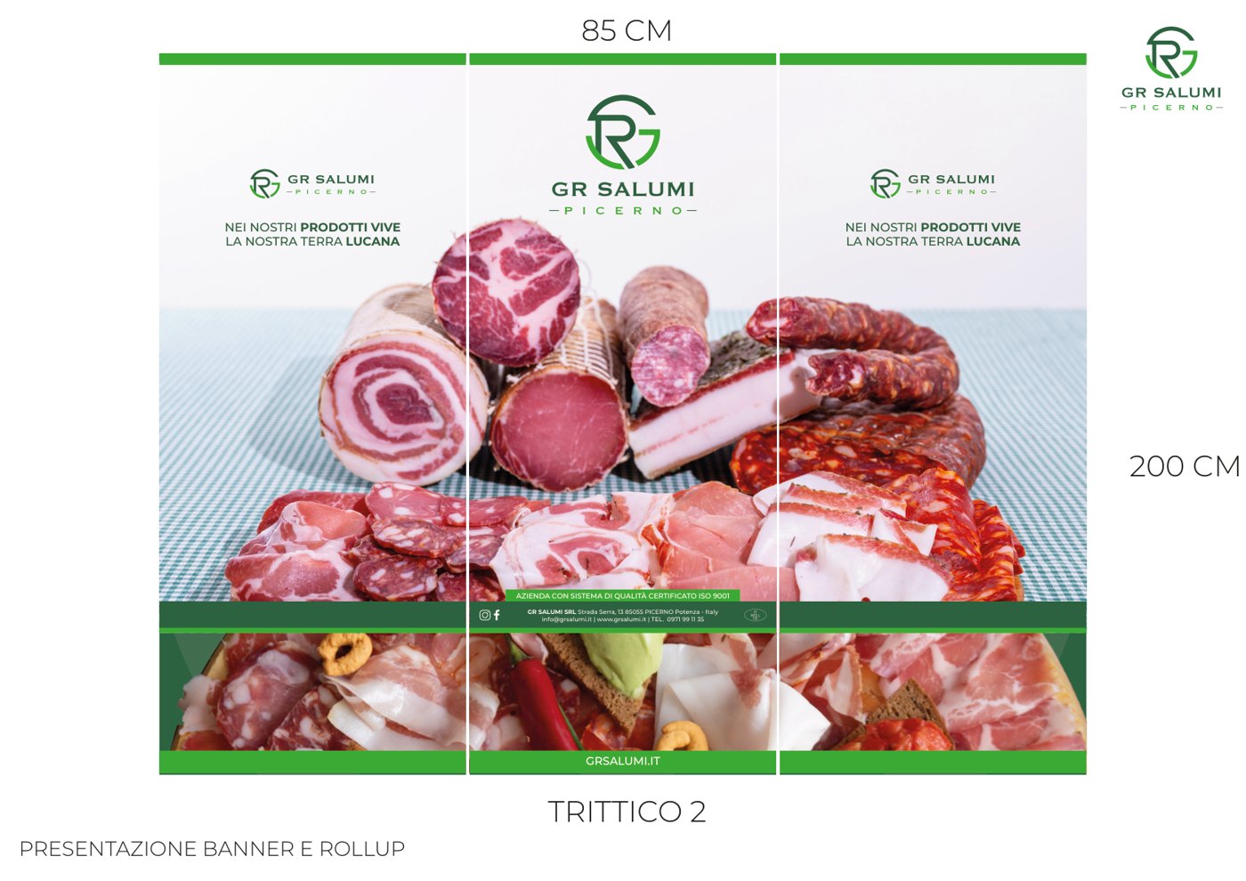 Allestimento espositivo GR Salumi con i salumi tipici lucani