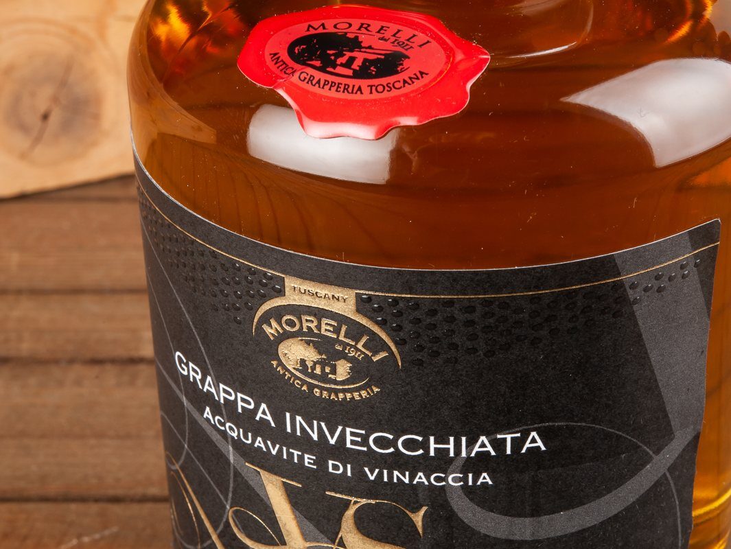 Grappa VS Cru 110: label design e packaging per Morelli