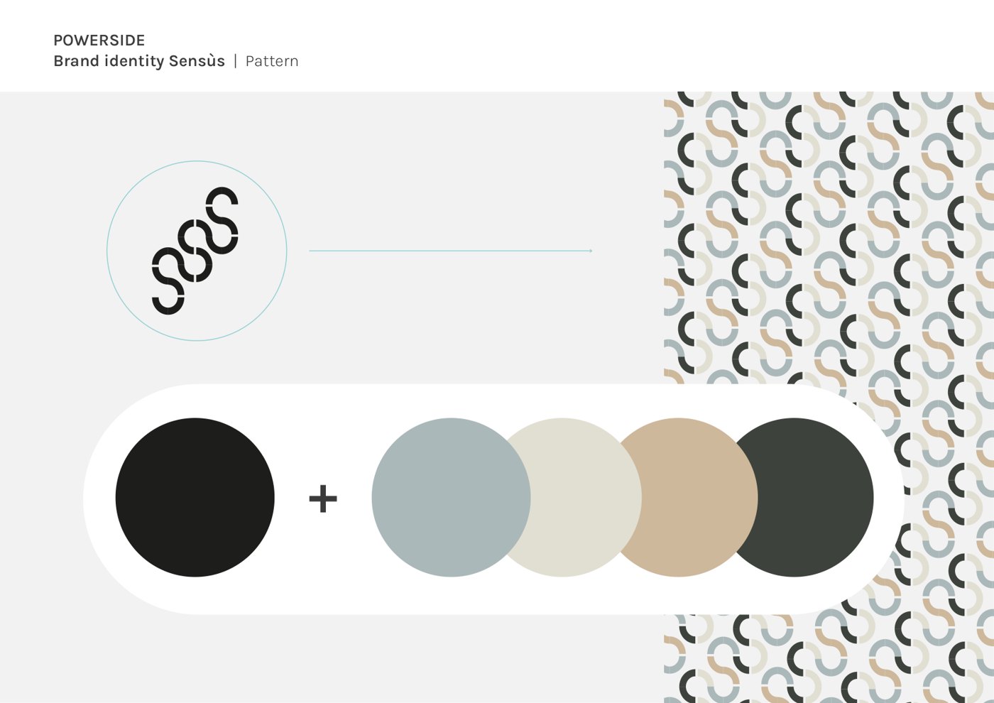 Sistema di brand Sensùs: pattern e palette colori