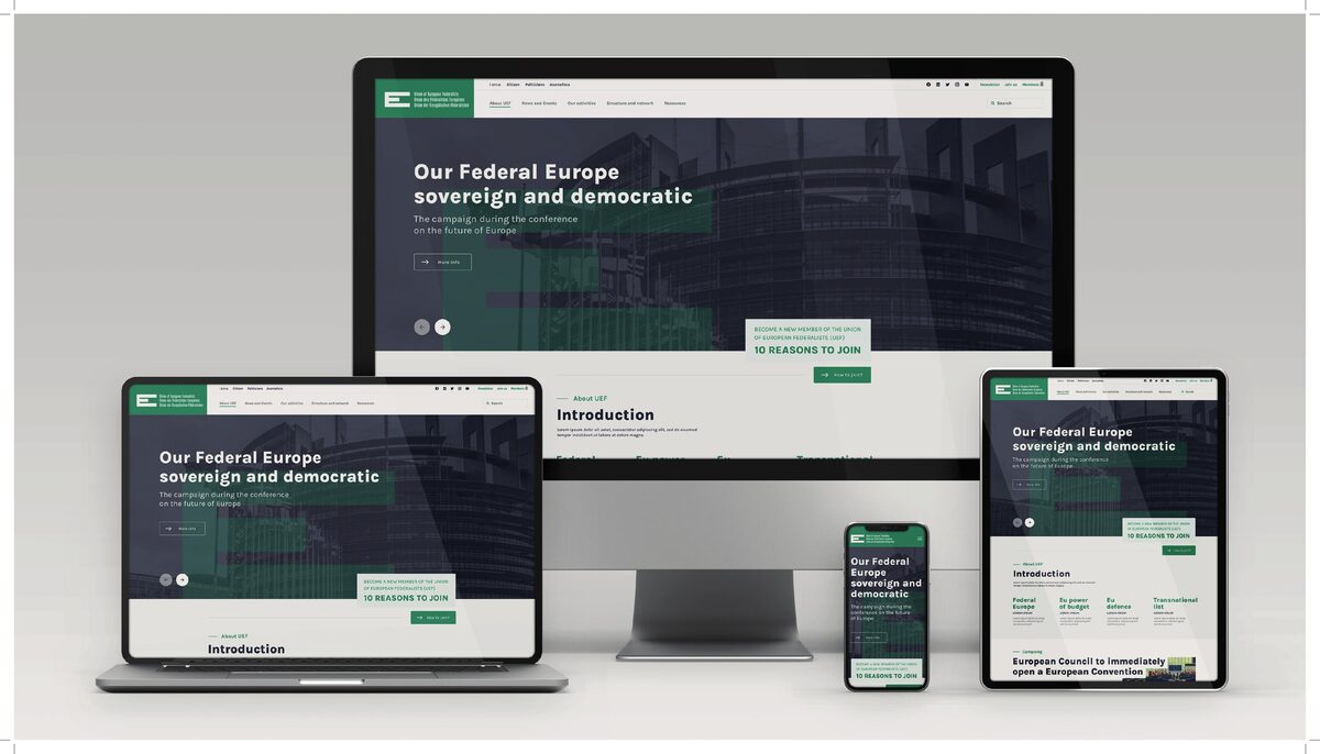 Union of European Federalists: web design per un’associazione europea
