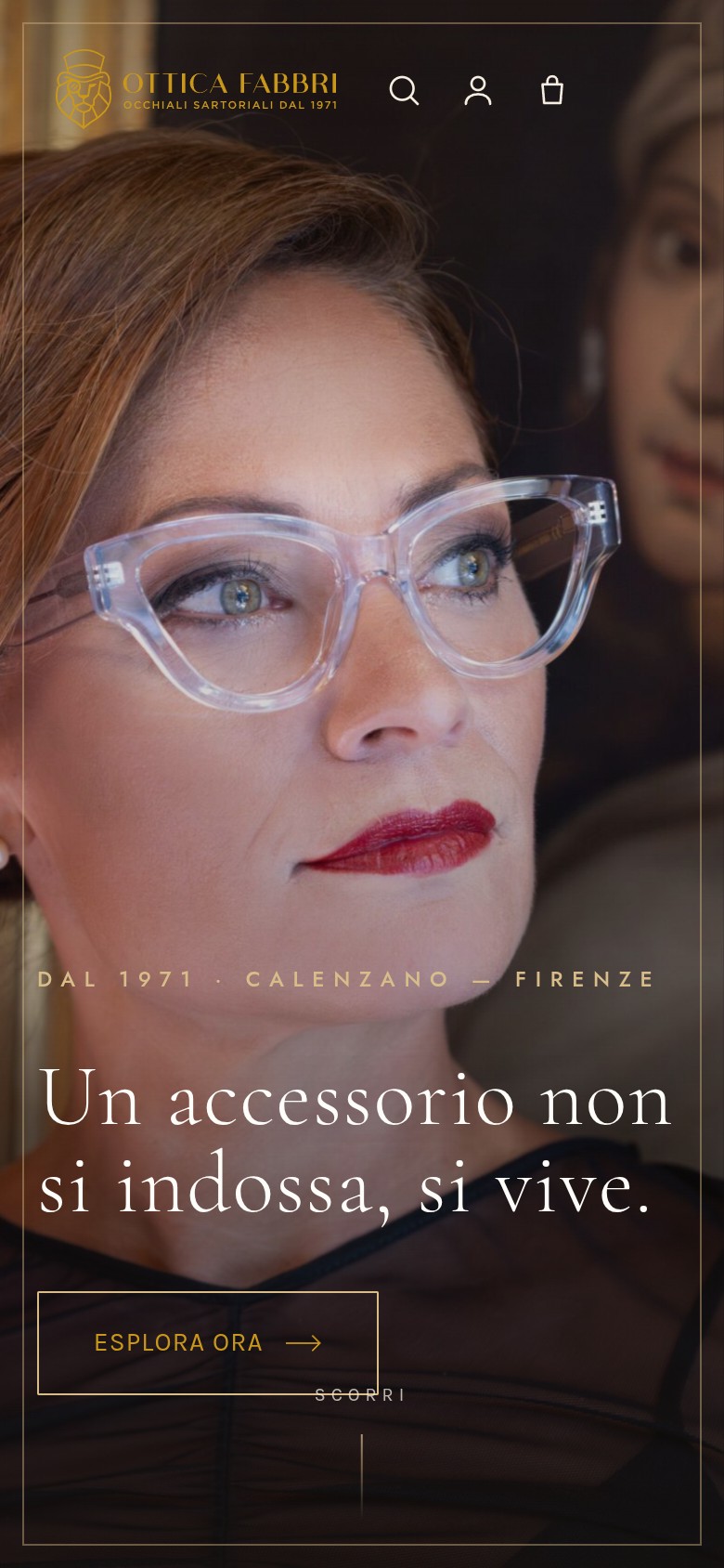 Ottica Fabbri: progettare online il proprio occhiale — vista iPhone