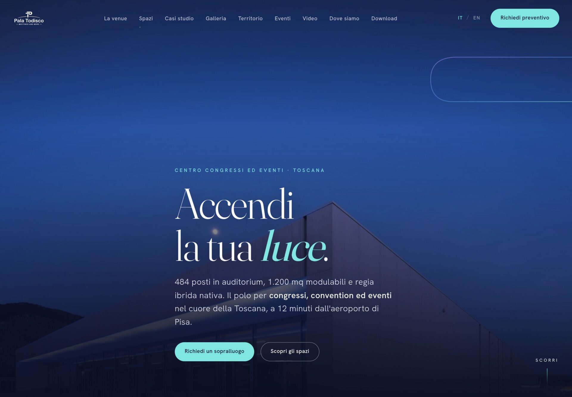 PalaTodisco: dare identità e domanda a uno spazio che cambia forma — vista desktop