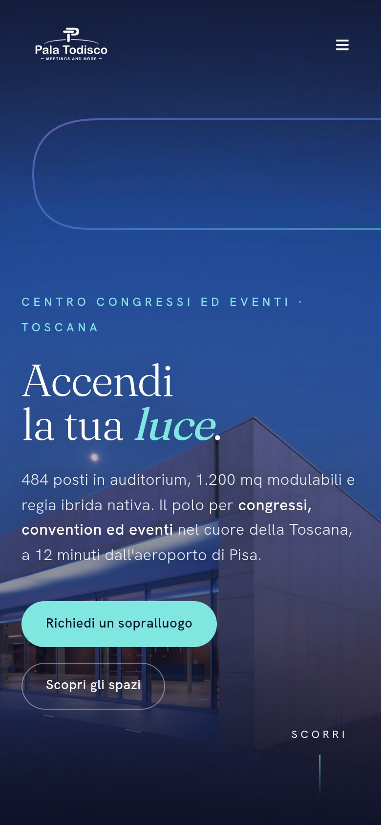 PalaTodisco: dare identità e domanda a uno spazio che cambia forma — vista iPhone