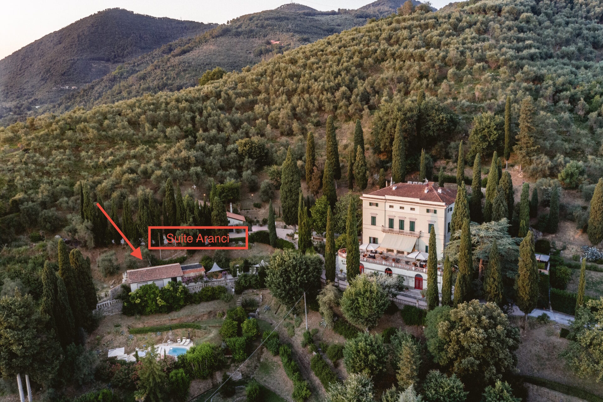 Villa Alta Veduta aerea tra gli aranci