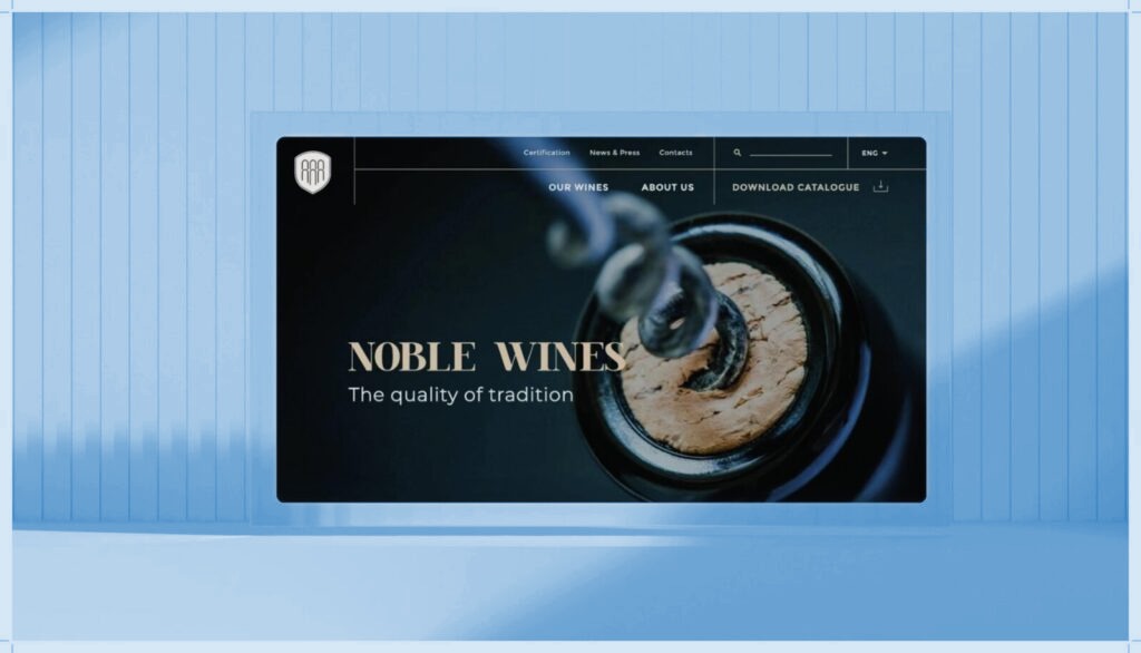 Realizzazione sito web Nobles Wine — Sidebloom